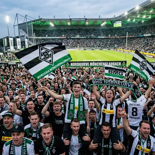 Cheer for Borussia Mönchengladbach Victory | Football Fans Gathered