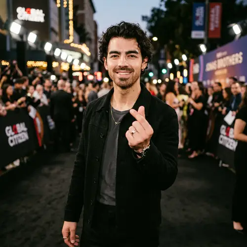 Joe Jonas Doing the Korean Heart