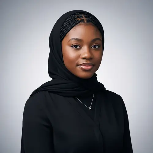 Professional Black Muslim Girl Image in Hijab