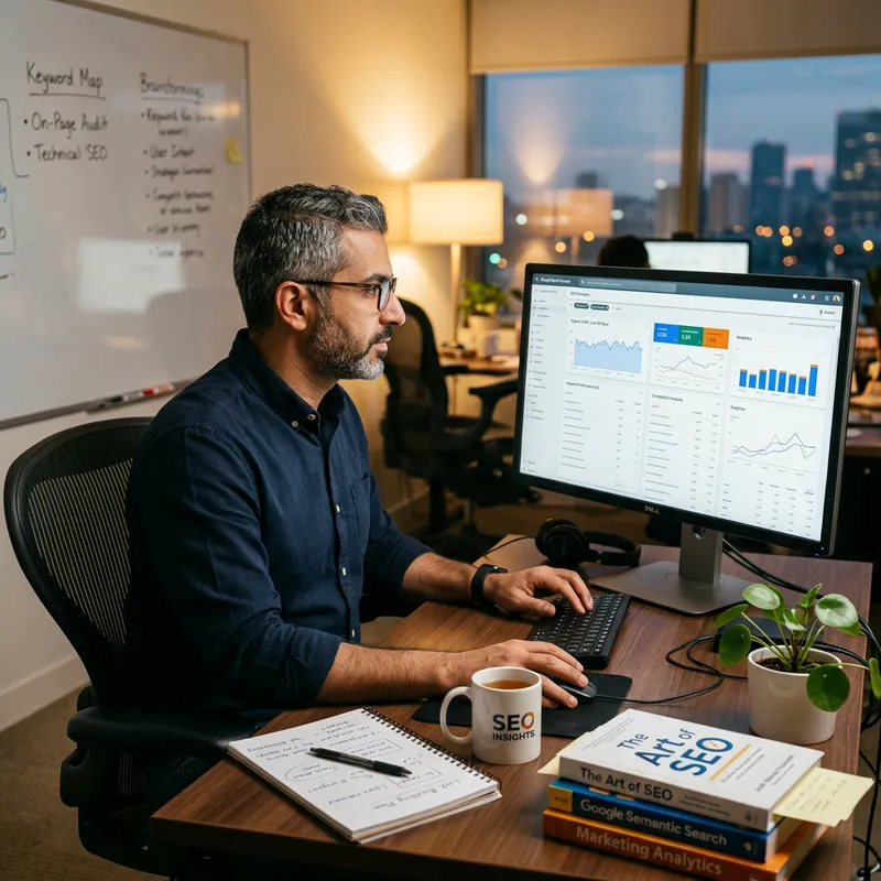 Experienced SEO Expert: 40-Year-Old with Salt and Pepper Hair