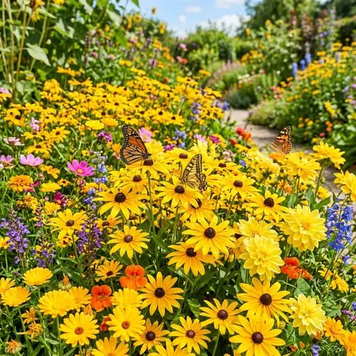 Vibrant Yellow Flowers in Full Bloom - Stunning Garden Display
