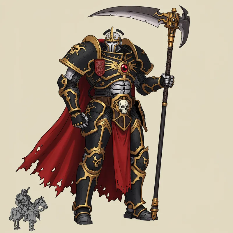 Stylized Mechanical Knight Warrior Artwork