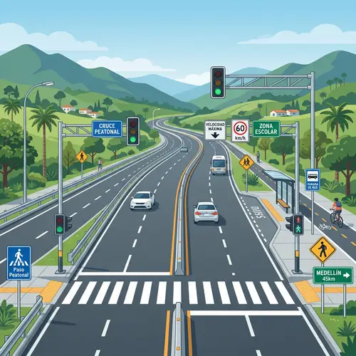 Colombia Road Safety Infrastructure | Minimalist Design