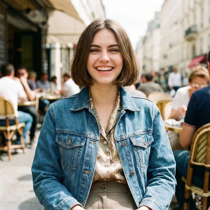 Captivating Beauty: Gorgeous Teen with Brown Bob Cut Hair
