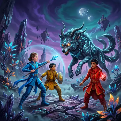 Fantasy Clash: Fearsome Canine Battles Human Trio