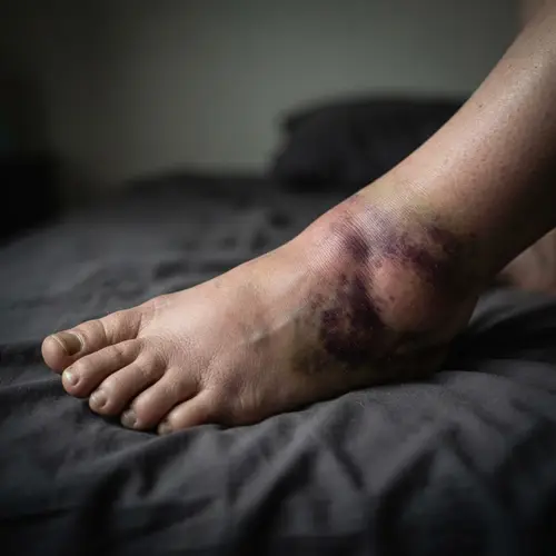 Hyper-Realistic Twisted Foot Injury Images