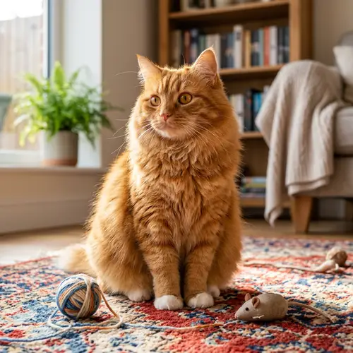 Charming Ginger Cat: Curiosity & Comfort