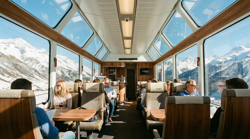 Scenic Swiss Train Carriage: Alps & Panoramic Views