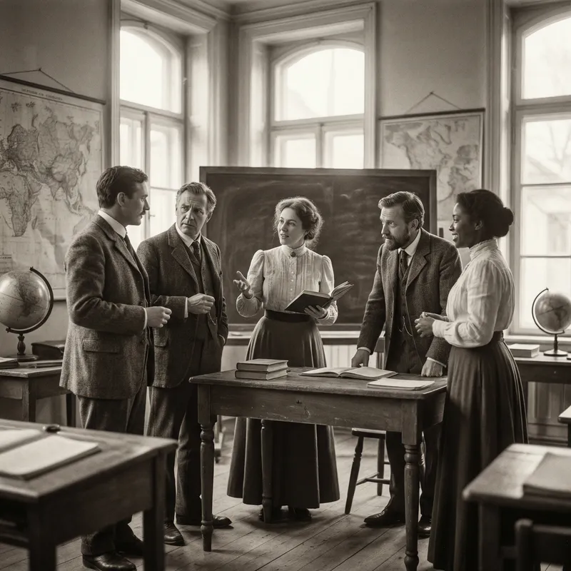 Vintage Classroom Educators: Candid Interactions, Henri Cartier-Bresson Style