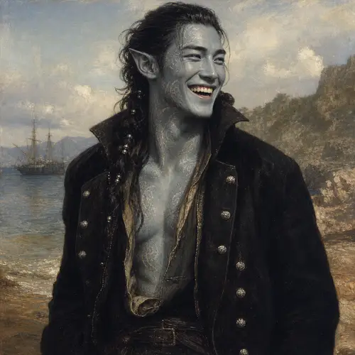 Majestic Half-Elf Ship's Mate: A Da Vinci Creation