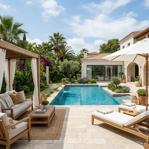 Stunning Summer Outdoor Pool Area Design
