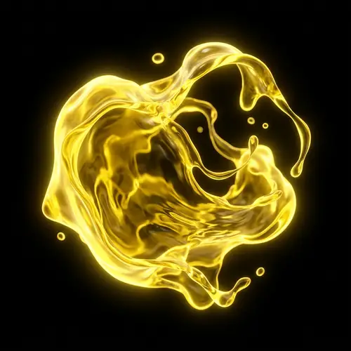 3D Yellow Liquid | Viscosity Render