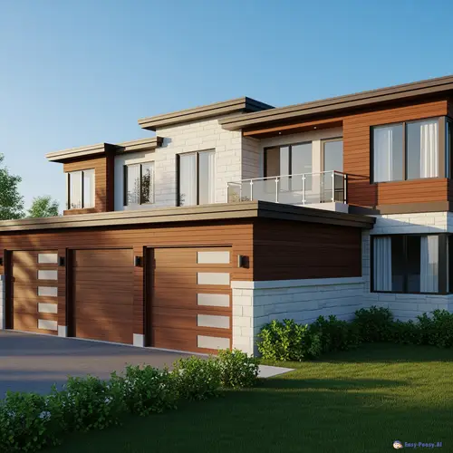 3D Perspective of a Multi-Room 2-Storey Building