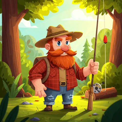 Fun Cartoon Outdoorsman Design Ideas