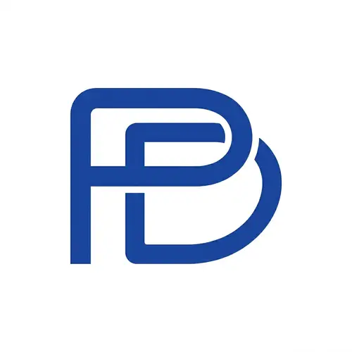 Elegant FD Logo Design in Royal Blue | Minimalist Aesthetic