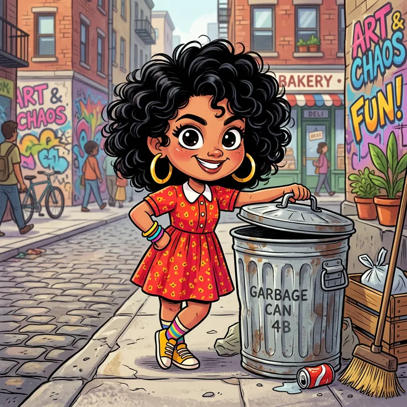 Betty Boop Style Cartoon Illustration | Fun Mischief Theme Betty Boop Style Cartoon Illustration | Fun Mischief Theme