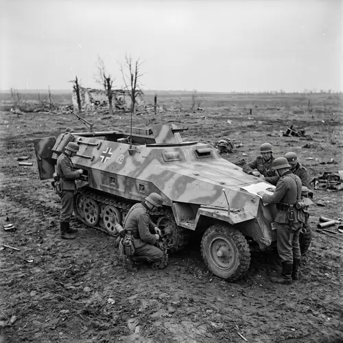 Vintage SD.Kfz. Historical Photo from World War II