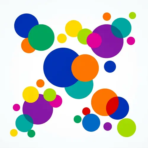 Circles in Harmony - Colorful Design on White Background