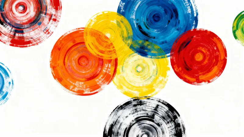 Circles in Harmony - Colorful Design on White Background