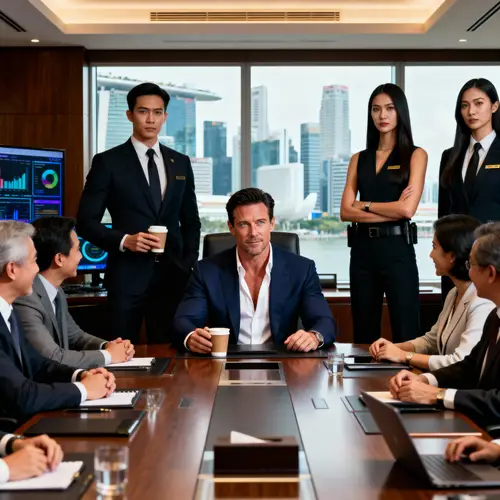 Successful Chairman in Luxurious Boardroom