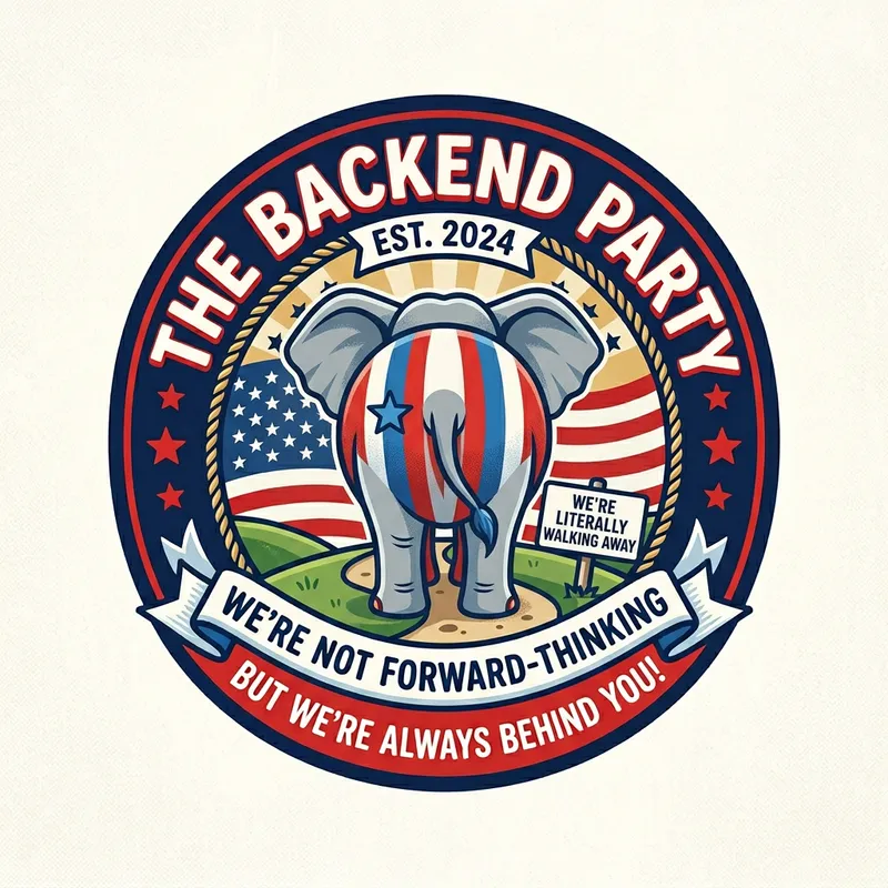 Playful Parody of Republican Elephant Logo