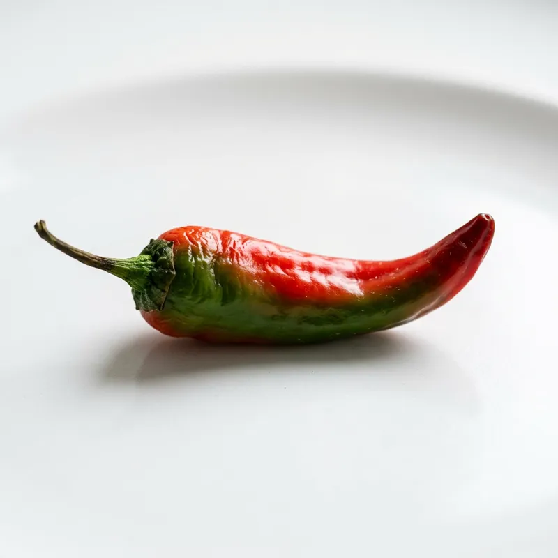 Colorful Chile Pepper on White Background Colorful Chile Pepper on White Background