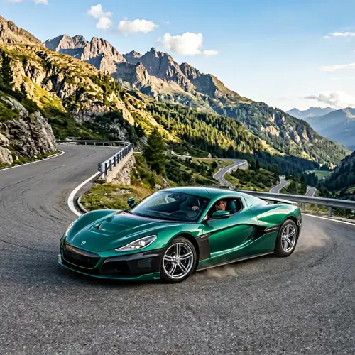 Ultra-Luxury Sports Car on Mountain Road | Exquisite Design