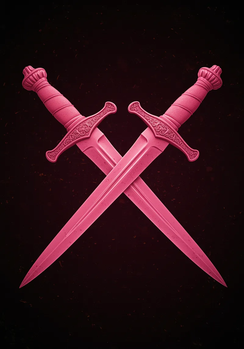 Traditional Pink Dagger - Old School Style