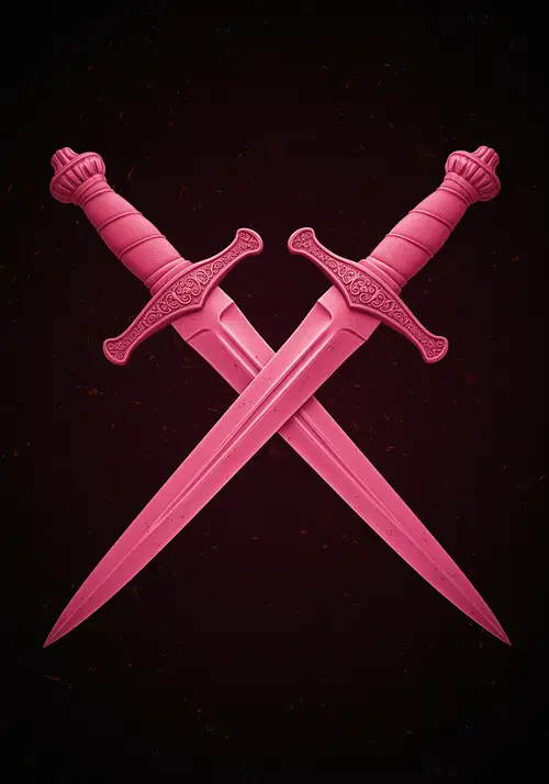 Traditional Pink Dagger - Old School Style