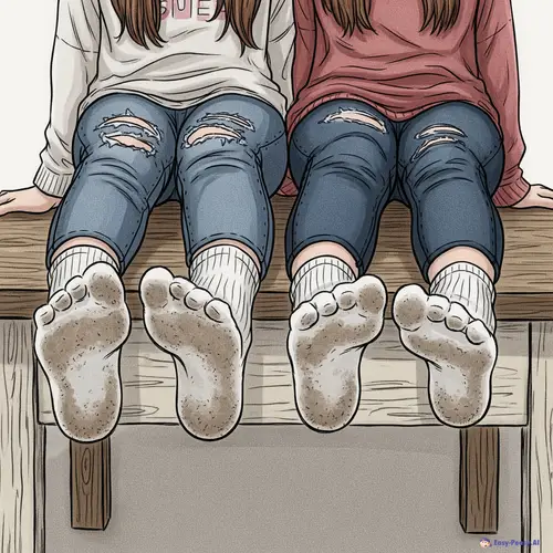 Teen Girls Relaxing: A Cozy Sketch Moment