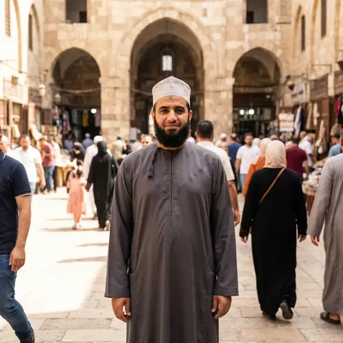 Graceful Muslim Man in Tranquil Setting | Cultural Serenity