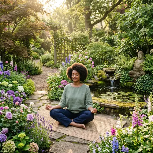 Tranquil Morning Meditation in Serene Garden