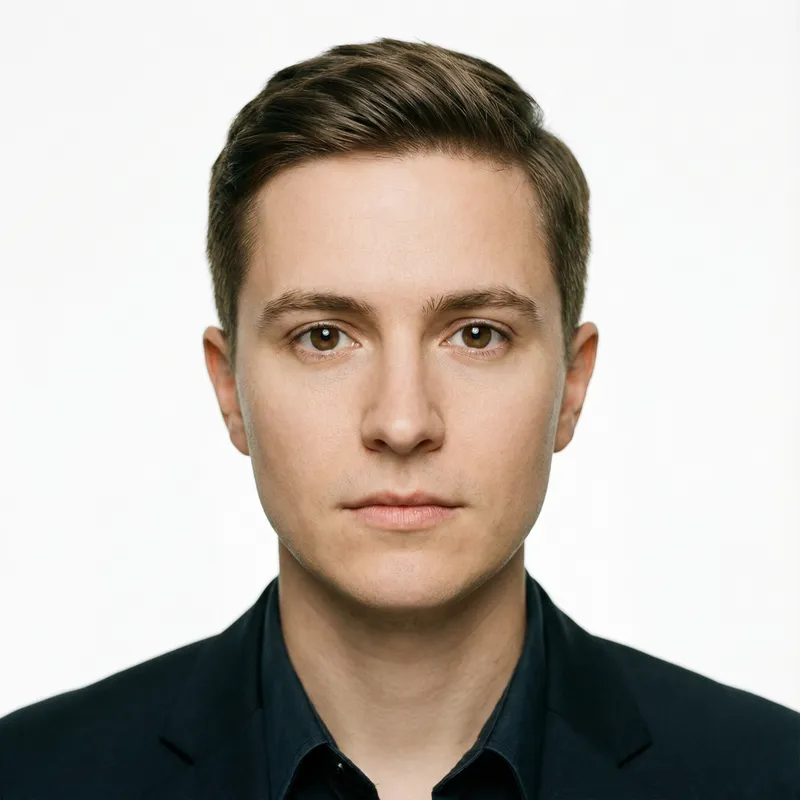 Professional Passport Photo of Unknown Individual