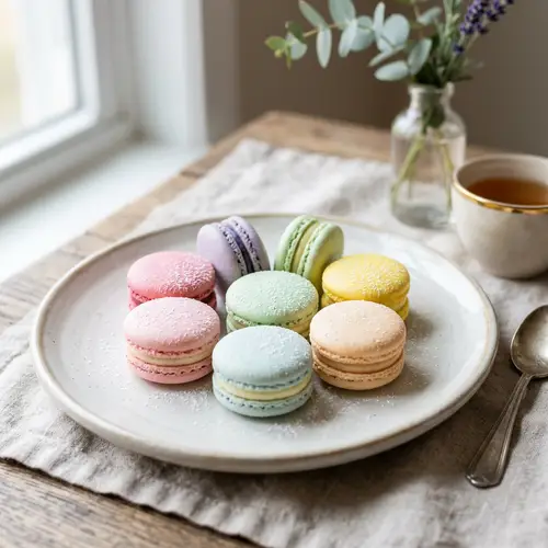 Colorful Macarons: A Delightful Pastry Display