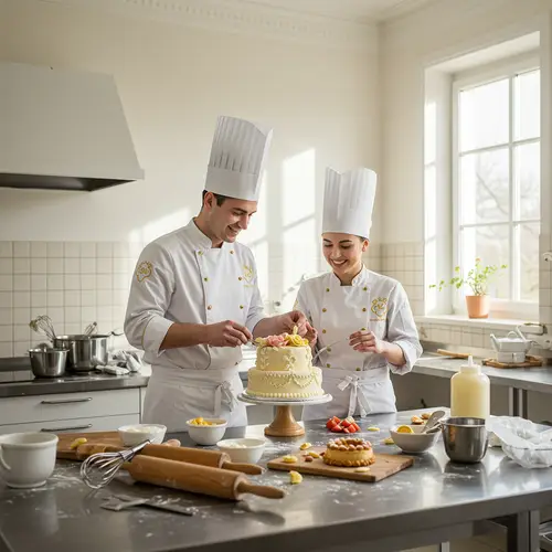 Slovian Pastry Chefs Creating Delicious Cakes