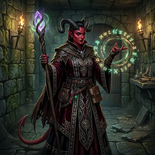 Tiefling Warlock - Spellcasting Character with Arcane Powers