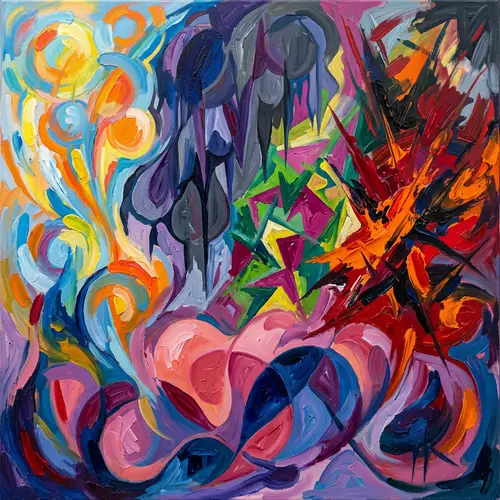 Abstract Emotional Intelligence Art | Vivid Color Palettes