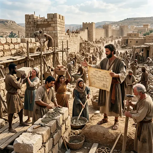 Nehemiah Leads Construction of Jerusalem's Walls