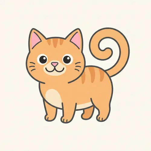 Adorable Cat Clipart: Simple, Minimalist Design