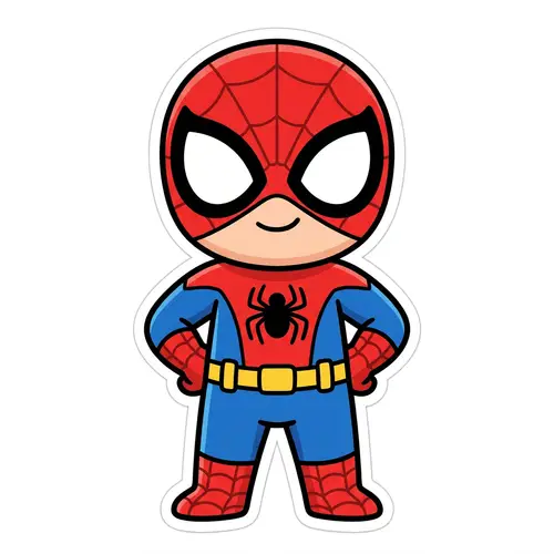 Cute Spider-Themed Superhero Clipart | Superhero Outfit