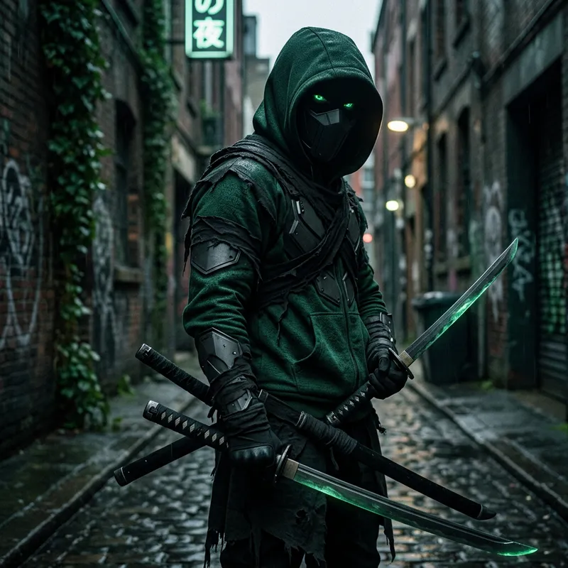 Enigmatic Emerald Ninja | Dark Warrior Stance