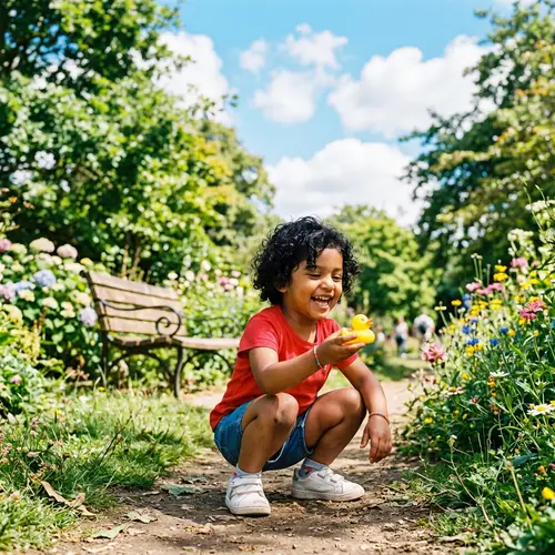 Joyful Child Playing in Park | Innocent Moments
