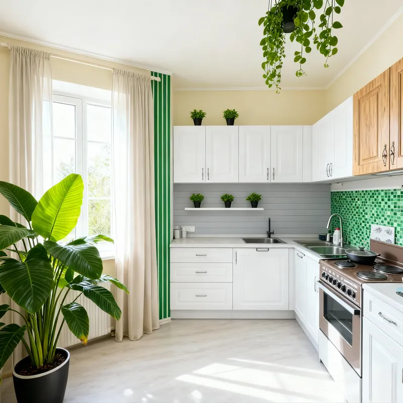 Airy Kitchen Redesign with Tropical Accents