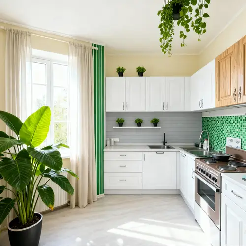 Airy Kitchen Redesign with Tropical Accents