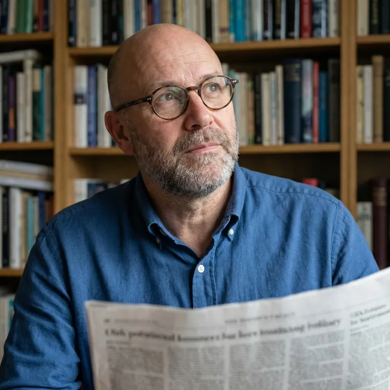 Middle-Aged Man with Glasses