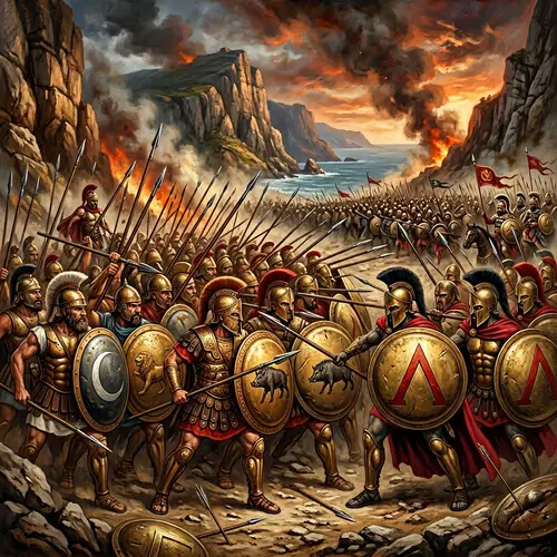 Battle of Thermopylae: Unsung Heroes Illustration