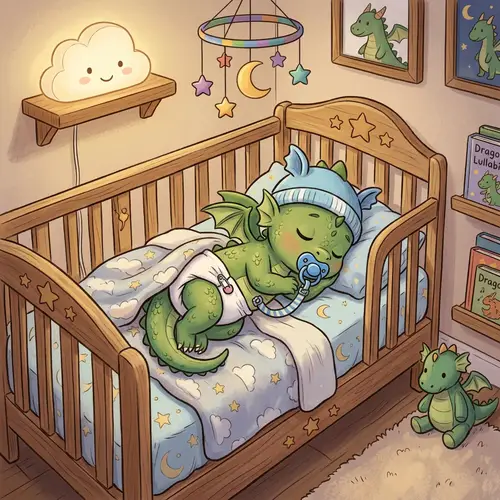Spike Baby Dragon Cartoon Illustration
