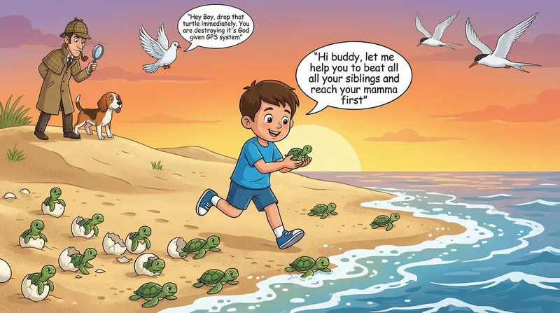 Turtle Hatchlings and the Boy's Adventure Turtle Hatchlings and the Boy's Adventure