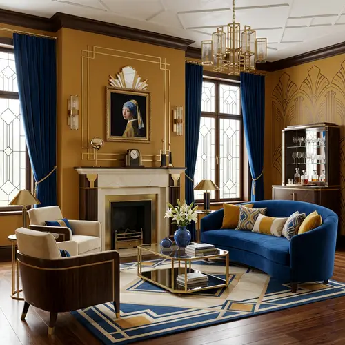 Art Deco Interior Inspired by Vermeer’s Palette