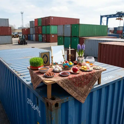 Colorful Nowruz Haft Sin Table Display